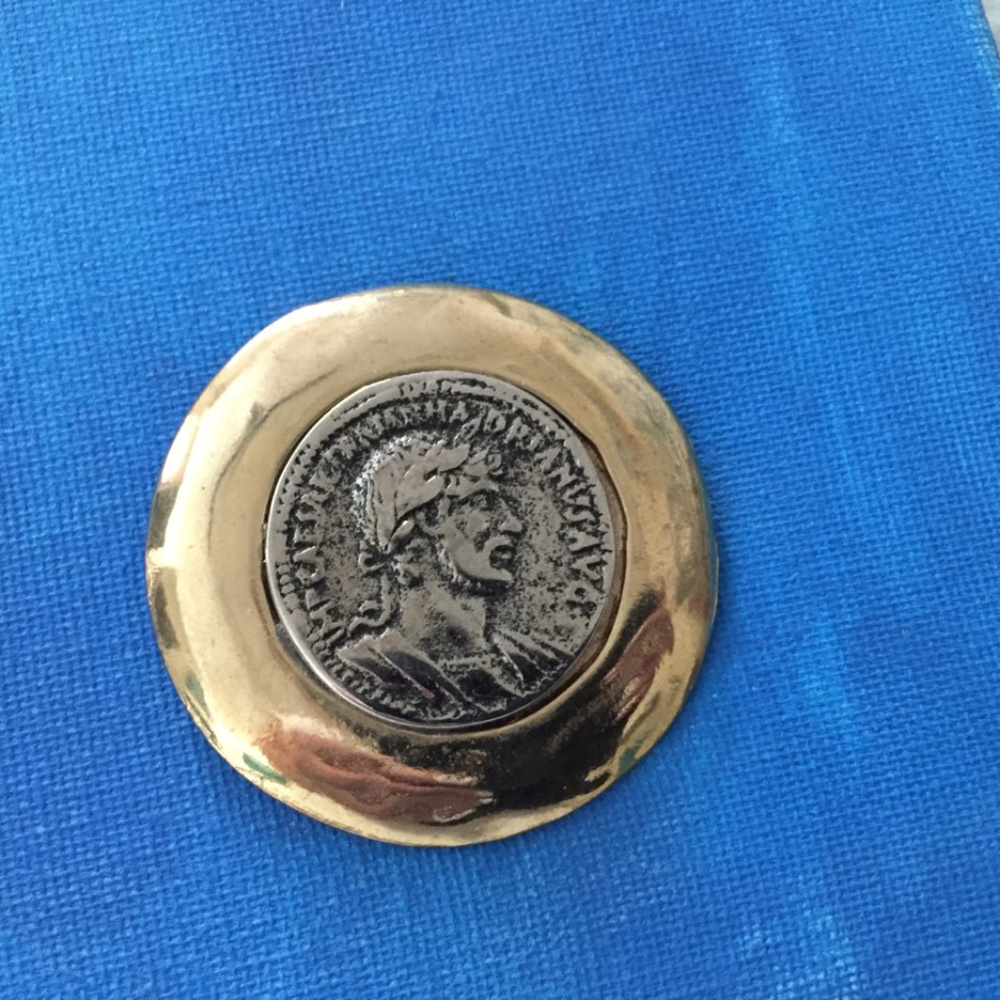 bronze, silver pin